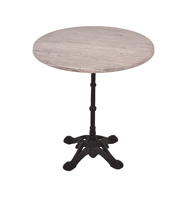 Bistrotisch 305416-4, 74cm (H), 70x70cm (BxT), rund, hellbraun / schwarz
