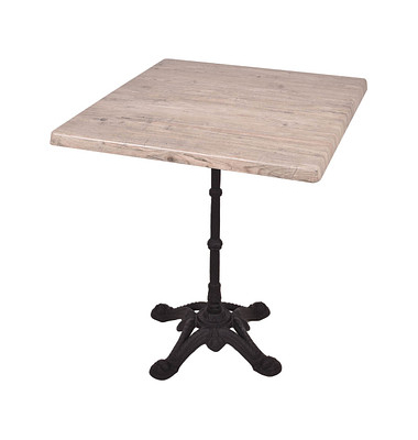 Bistrotisch 305418-4, 74cm (H), 70x70cm (BxT), quadratisch, hellbraun / schwarz