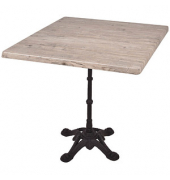 Bistrotisch 305419-4, 74cm (H), 80x80cm (BxT), quadratisch, hellbraun / schwarz