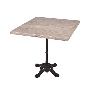 Bistrotisch 305419-4, 74cm (H), 80x80cm (BxT), quadratisch, hellbraun / schwarz