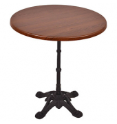 Bistrotisch 305422-4, 74cm (H), 70x70cm (BxT), rund, dunkelbraun / schwarz