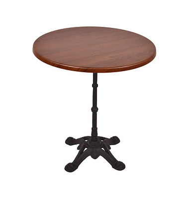 Bistrotisch 305422-4, 74cm (H), 70x70cm (BxT), rund, dunkelbraun / schwarz