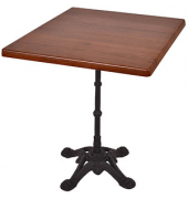 Bistrotisch 305424-4, 74cm (H), 70x70cm (BxT), quadratisch, dunkelbraun / schwarz