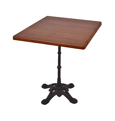 Bistrotisch 305424-4, 74cm (H), 70x70cm (BxT), quadratisch, dunkelbraun / schwarz
