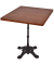 Bistrotisch 305424-4, 74cm (H), 70x70cm (BxT), quadratisch, dunkelbraun / schwarz