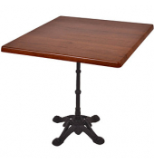 Bistrotisch 305425-4, 74cm (H), 80x80cm (BxT), quadratisch, dunkelbraun / schwarz