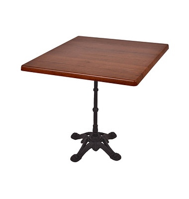 Bistrotisch 305425-4, 74cm (H), 80x80cm (BxT), quadratisch, dunkelbraun / schwarz