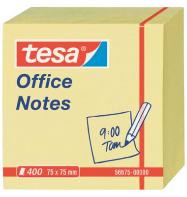 Haftnotizen 56675-00000-05, Office Notes, 75x75mm, gelb, quadratisch