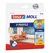 tesa P-Profil Fenster-Dichtungsband weiß 9,0 mm x 6,0 m 1 St.