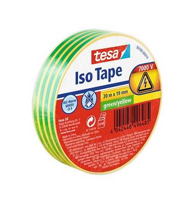 tesa Iso Tape Isolierband grün 19,0 mm x 20,0 m 1 Rolle