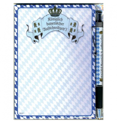 Notizblock 99248, Bayern, A6, blau, 50 Blatt