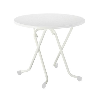 BEST Gartentisch Primo weiß rund