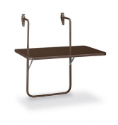 Beistelltisch Boy Balkonh&auml;ngetisch, 5cm (H), 60x40cm (BxT), rechteckig, braun / braun