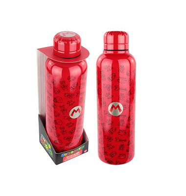Trinkflasche Super Mario rot 0,5 l