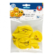 Luftballon Smiley 6ST gelb