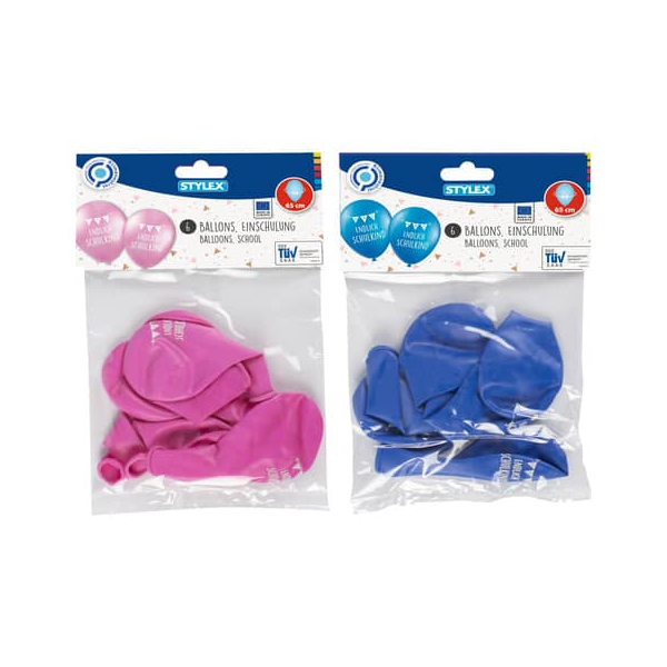 10 Stück Stylex Luftballon 6ST Schule 4044186147575 STYLEX 6 Stück