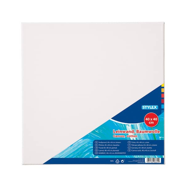 Stylex Keilrahmen - bespannt, 40 x 40 cm, weiß 4044186286649 Stylex