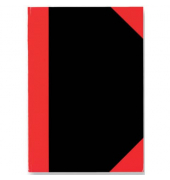 Chinakladde 29115, schwarz/rot, A5, kariert, 60g, 96 Blatt / 192 Seiten