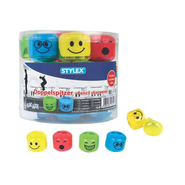 24 Stück Stylex Dosenspitzer Smilie sortiert 4044186342024 Stylex