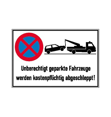 SafetyMarking Verbotsschild Absolutes Halteverbot, unberechtigt geparkte Fahrzeuge werden kostenpflichtig abgeschleppt recht SafetyMarking Verbotsschild Absolutes Halteverbot, unberechtigt geparkte Fahrzeuge werden kostenpflichtig abgeschleppt recht