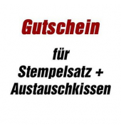 Gutschein für Stempelplatte für trodat 5206 ohne Logo