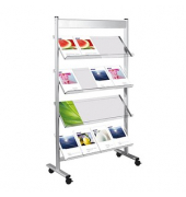 Kerkmann Prospektregal Ecoline silber DIN A4