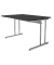 Schreibtisch, manuell höhenverstellbar, 68-82cm (H), 120x80cm (BxT), rechteckig, anthrazit / chrom