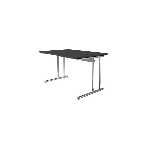 4044917433939 - Schreibtisch 11765013 manuell höhenverstellbar 68 - 82cm (H) 120cmx80cm (BxT) rechteckig anthrazit   chrom 4044917433939 Ker