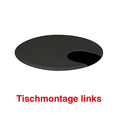 Kerkmann Move 1 Kabeldurchlass 6,0 cm schwarz
