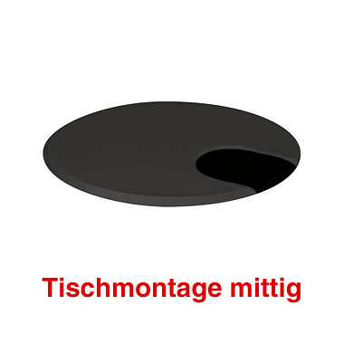 Kerkmann Move 1 Kabeldurchlass 6,0 cm schwarz