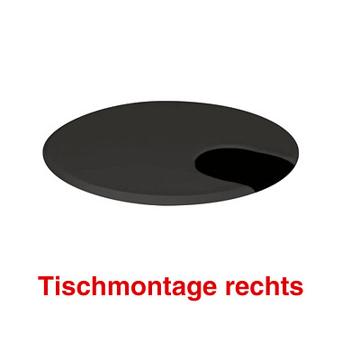Kerkmann Move Kabeldurchlass 6,0 cm schwarz