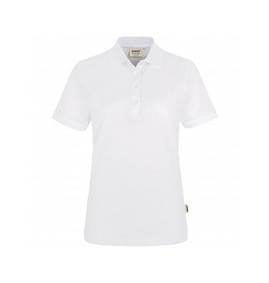 HAKRO Damen Polo Shirt CLASSIC 110 wei&szlig; Gr&ouml;&szlig;e M