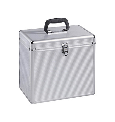 hama 50er LP-Koffer silber