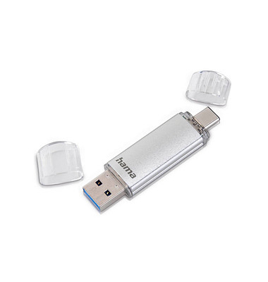 hama USB-Stick C-Laeta silber 128 GB