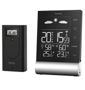 hama Black Line Wetterstation schwarz