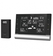 hama Black Line Plus Wetterstation schwarz
