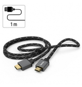hama Ultra High Speed HDMI Kabel 1,0 m schwarz, grau