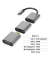 hama USB C Adapter 6in1 0,15 m grau