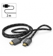 hama Ultra High Speed HDMI Kabel 2,0 m schwarz, grau