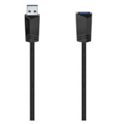 Verlängerungskabel, 2 x USB A - SteckerBuchse, L: 1,5 m, schwarz