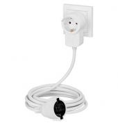 hama Powerplug Verlängerungskabel 3,0 m weiß