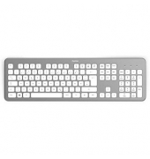 hama KW-700 Tastatur kabellos silber, weiß