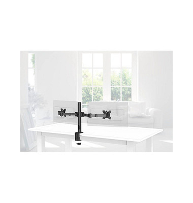 Monitorschwenkarm, für 2 Monitore, für: 33,02 - 38,1 cm, schwarz