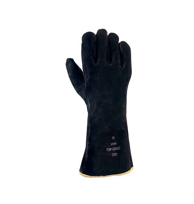 Schweißerhandschuhe Top Grade 7200 , Leder, schwarz, Größe 11 / XXL