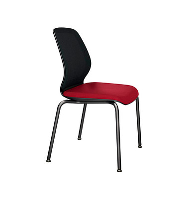 sedus Besucherstuhl se:do ap-820/003 rot, schwarz Stoff