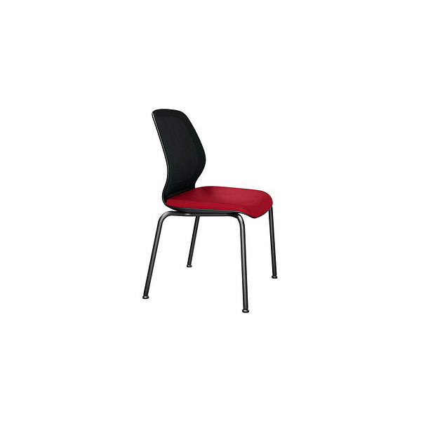 4049694003948 - Besucherstuhl sedo rot schwarz   schwarz ohne Armlehnen 4-Fuß-Gestell 4049694003948 Sedus