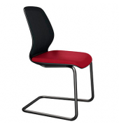 sedus Besucherstuhl se:do ap-830/003 rot, schwarz Stoff