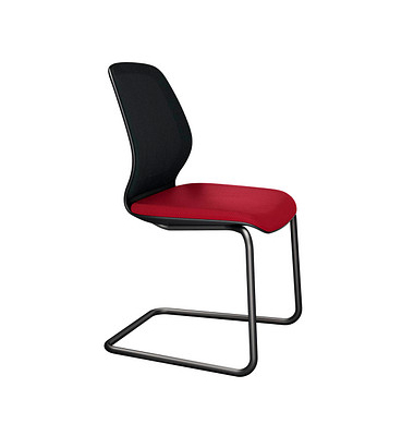 sedus Besucherstuhl se:do ap-830/003 rot, schwarz Stoff