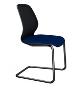 Besucherstuhl se:do ap-830004 blau, schwarz Stoff