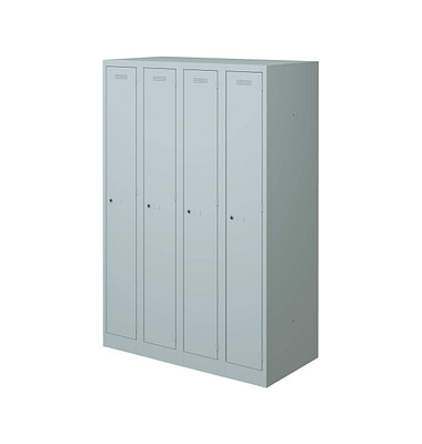 BISLEY Spind grau 4 Schließfächer 120,0 x 50,0 x 180,0 cm